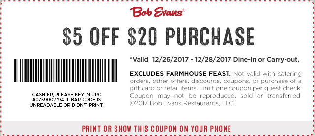 Bob Evans May 2021 Coupons and Promo Codes 🛒