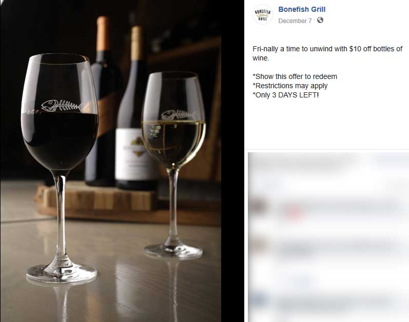 Bonefish Grill Coupon April 2024 $10 off bottles of wine today at Bonefish Grill restaurants
