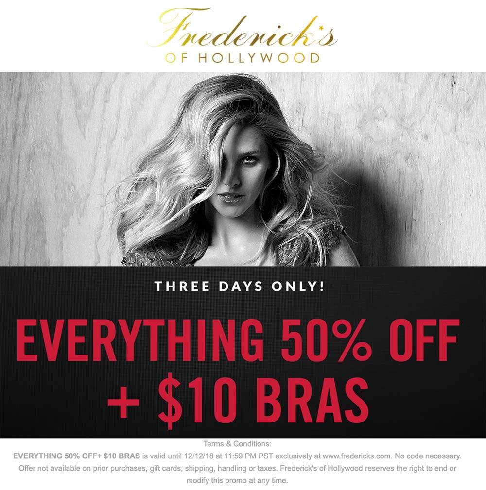 Fredericks of Hollywood coupons & promo code for [April 2024]