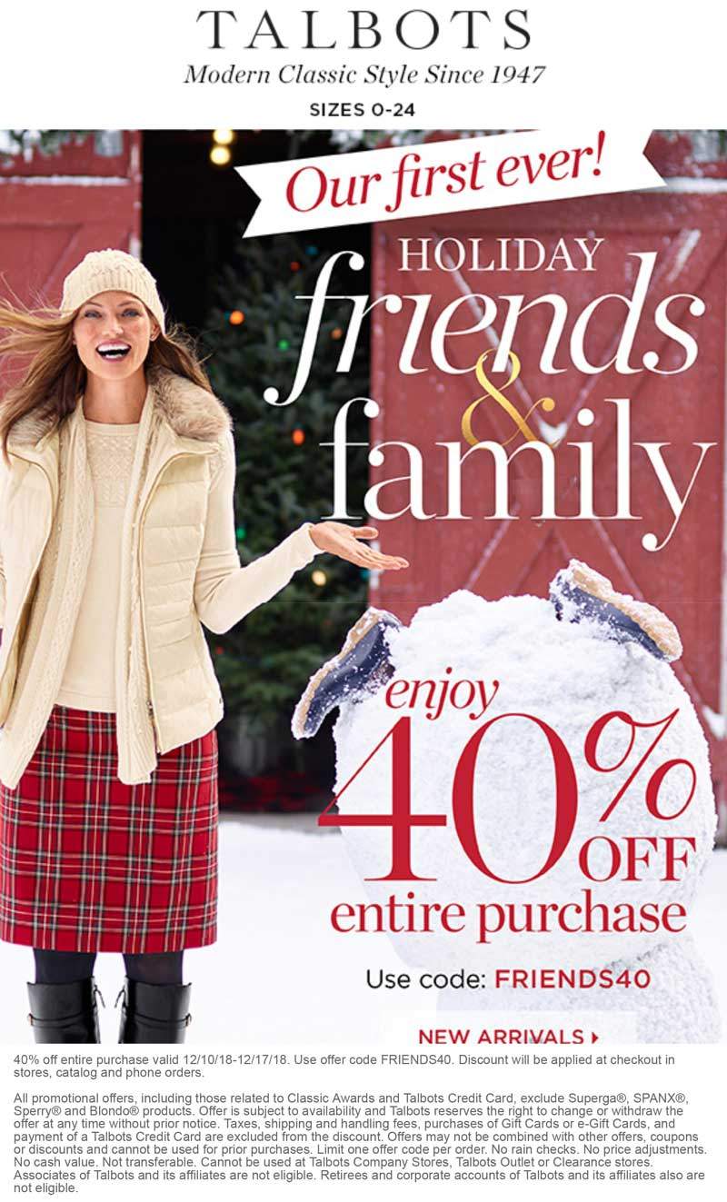 Talbots coupons & promo code for [March 2024]