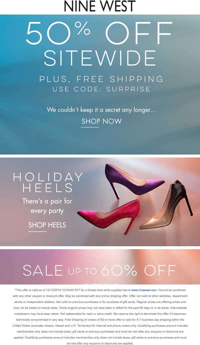 coupons for nine west