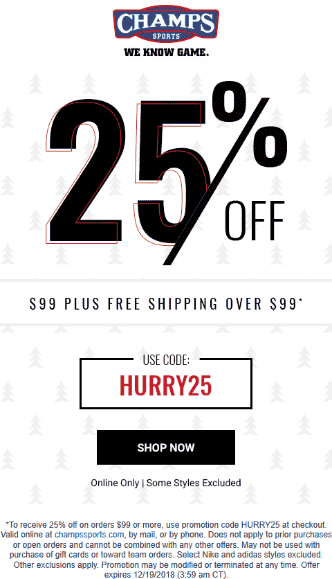 champs sports coupon promo code