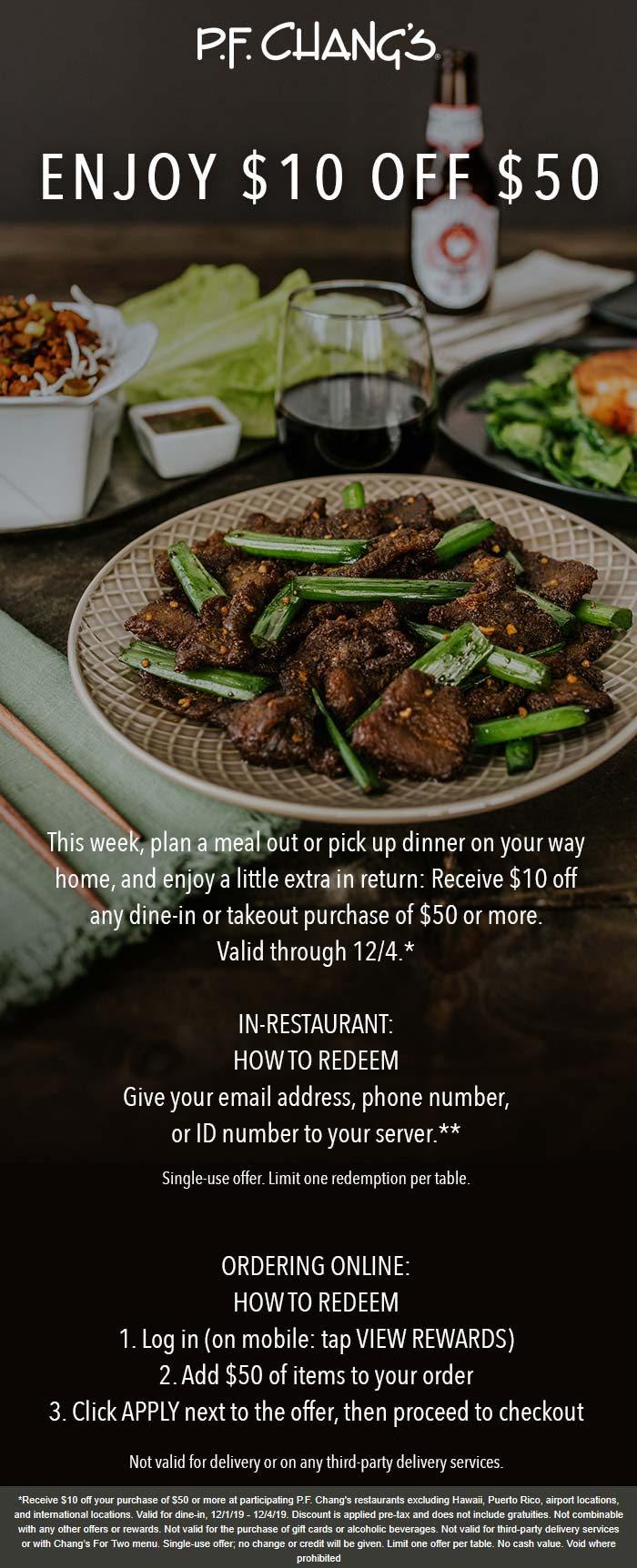 P.F. Changs coupons & promo code for [October 2022]