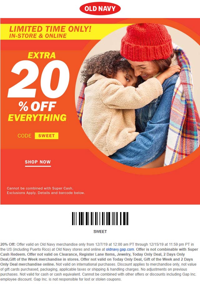 Old Navy coupons & promo code for [September 2022]