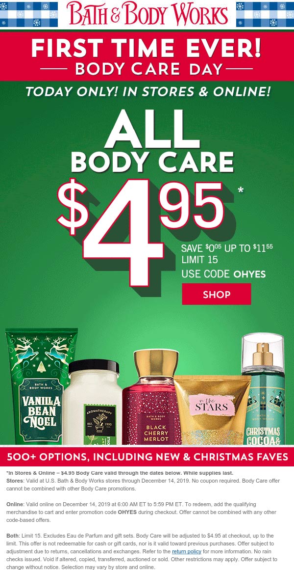 Bath & Body Works coupons & promo code for [October 2022]