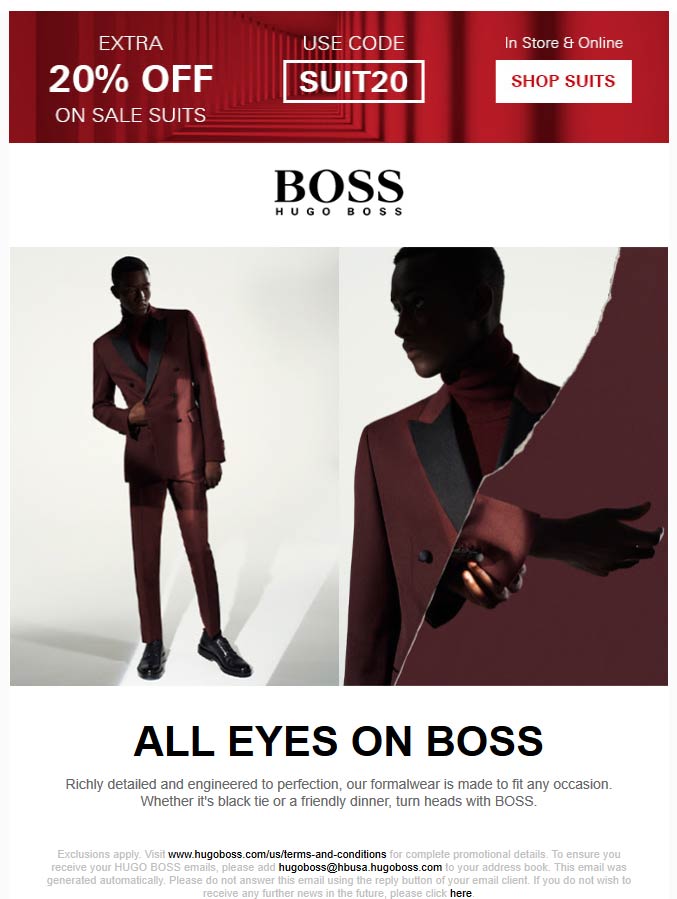BOSS coupons & promo code for [May 2022]