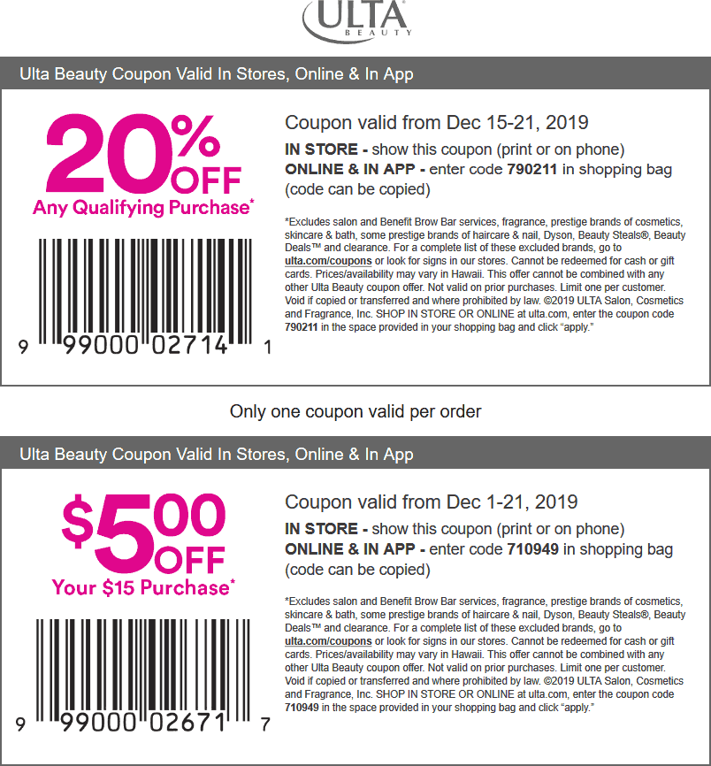 Ulta coupons & promo code for [January 2022]