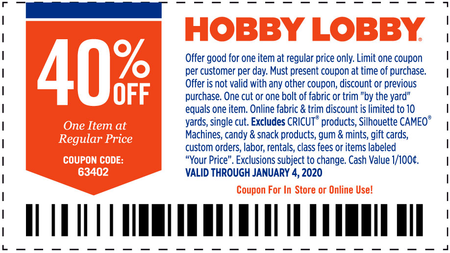 Hobby Lobby coupons & promo code for [November 2022]