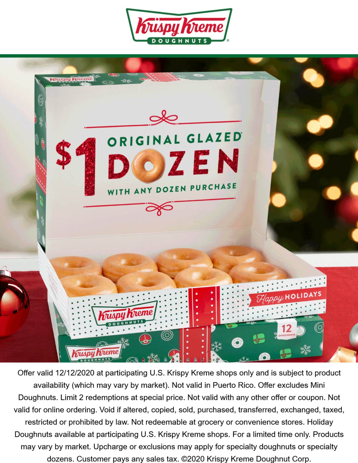 Krispy Kreme restaurants Coupon  Second dozen doughnuts for $1 Saturday at Krispy Kreme donuts #krispykreme 