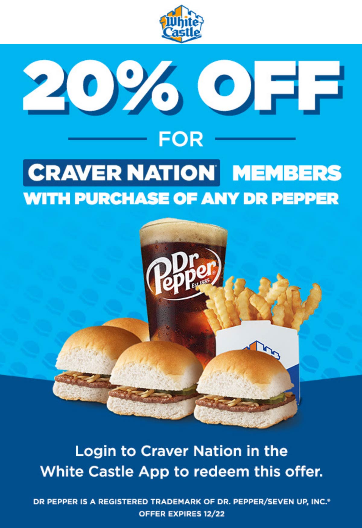  August 2021 20 Off With Your Drink When Logged In At White Castle 