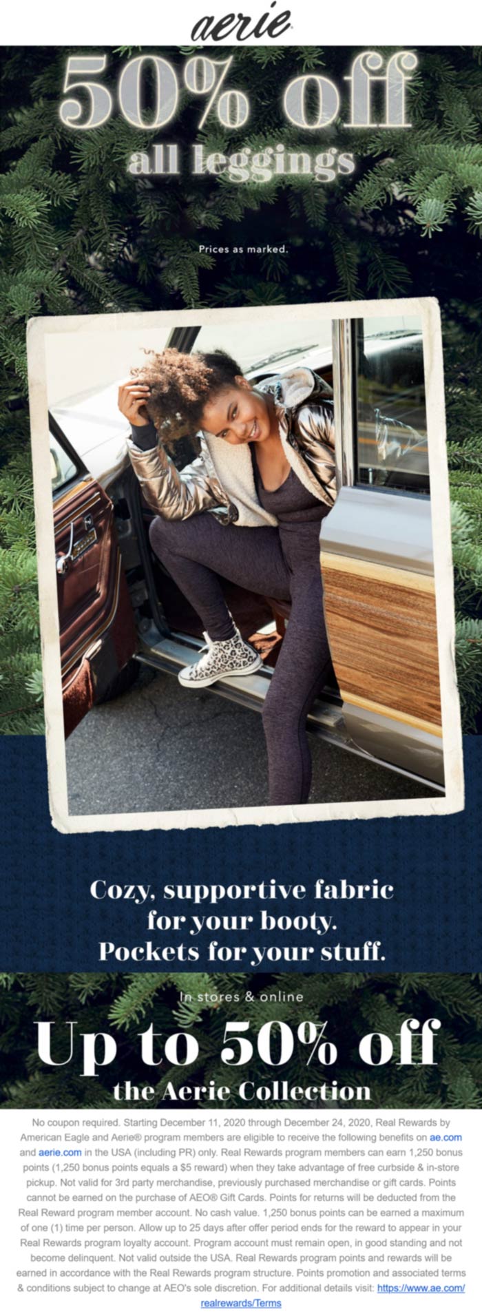 Aerie stores Coupon  50% off all leggings at Aerie #aerie 