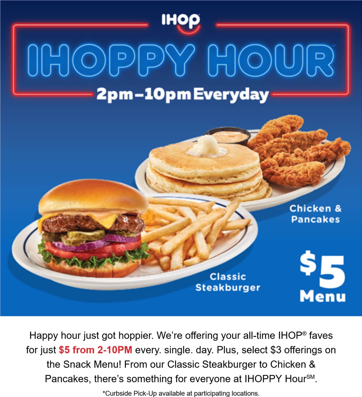 5 menu 210pm daily at IHOP restaurants ihop The Coupons App®