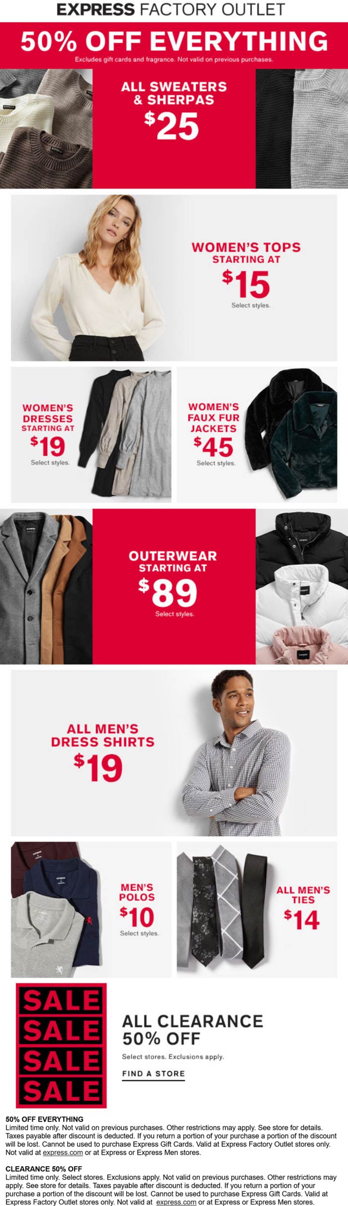 50 off everything at Express Factory Outlet expressfactoryoutlet