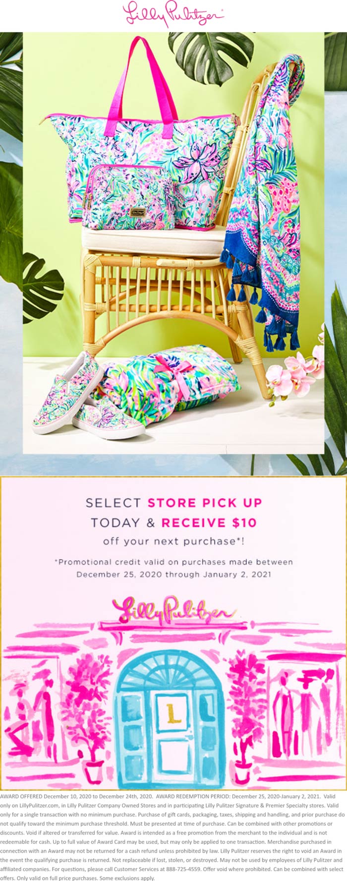Lilly Pulitzer stores Coupon  $10 off followup with online & in-store pickup at Lilly Pulitzer #lillypulitzer 