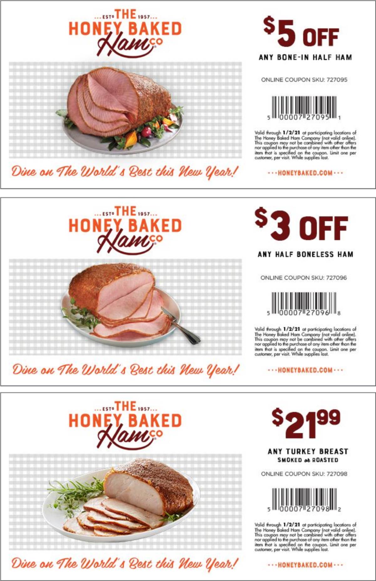 Honeybaked restaurants Coupon  $5 off ham & more at Honeybaked restaurants #honeybaked 
