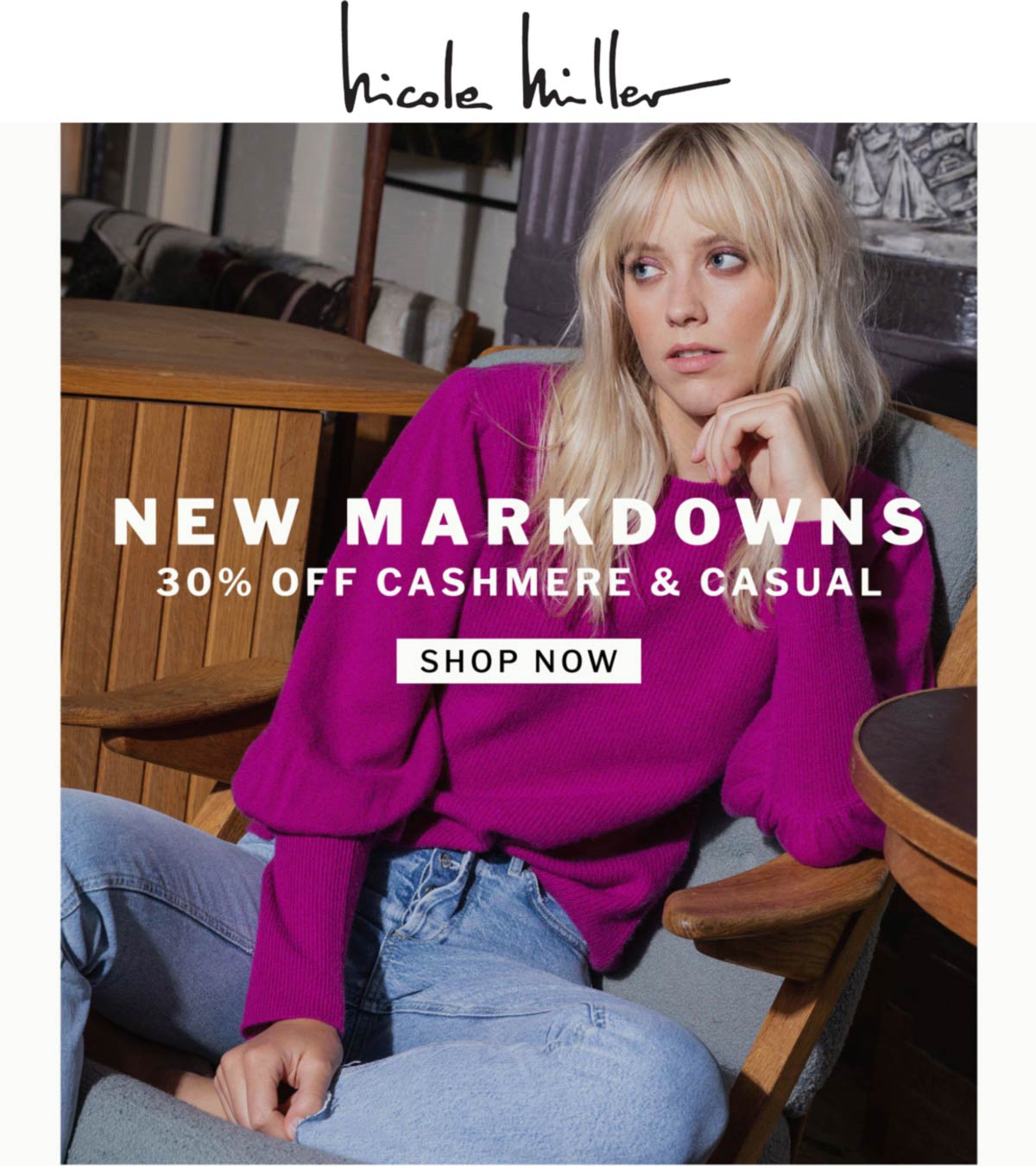 Nicole Miller stores Coupon  30% off casual & cashmere at Nicole Miller #nicolemiller 