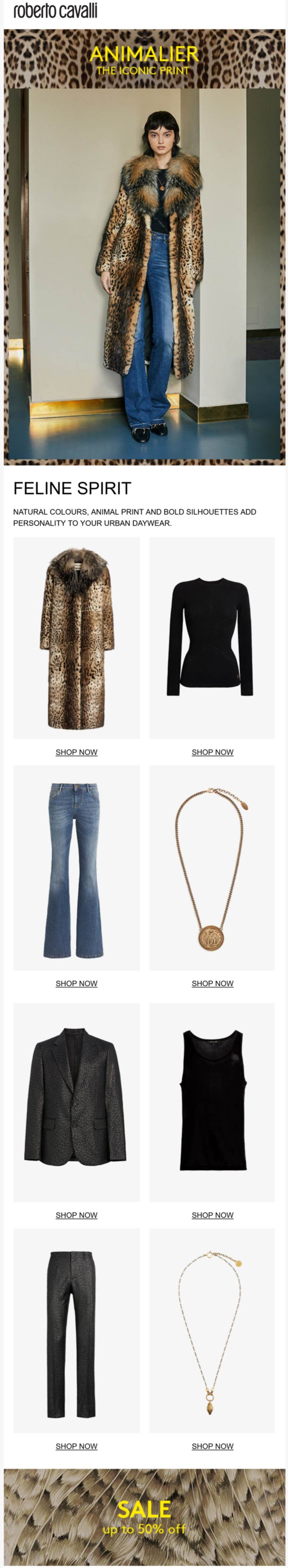 Roberto Cavalli stores Coupon  50% off sale going on at Roberto Cavalli #robertocavalli 