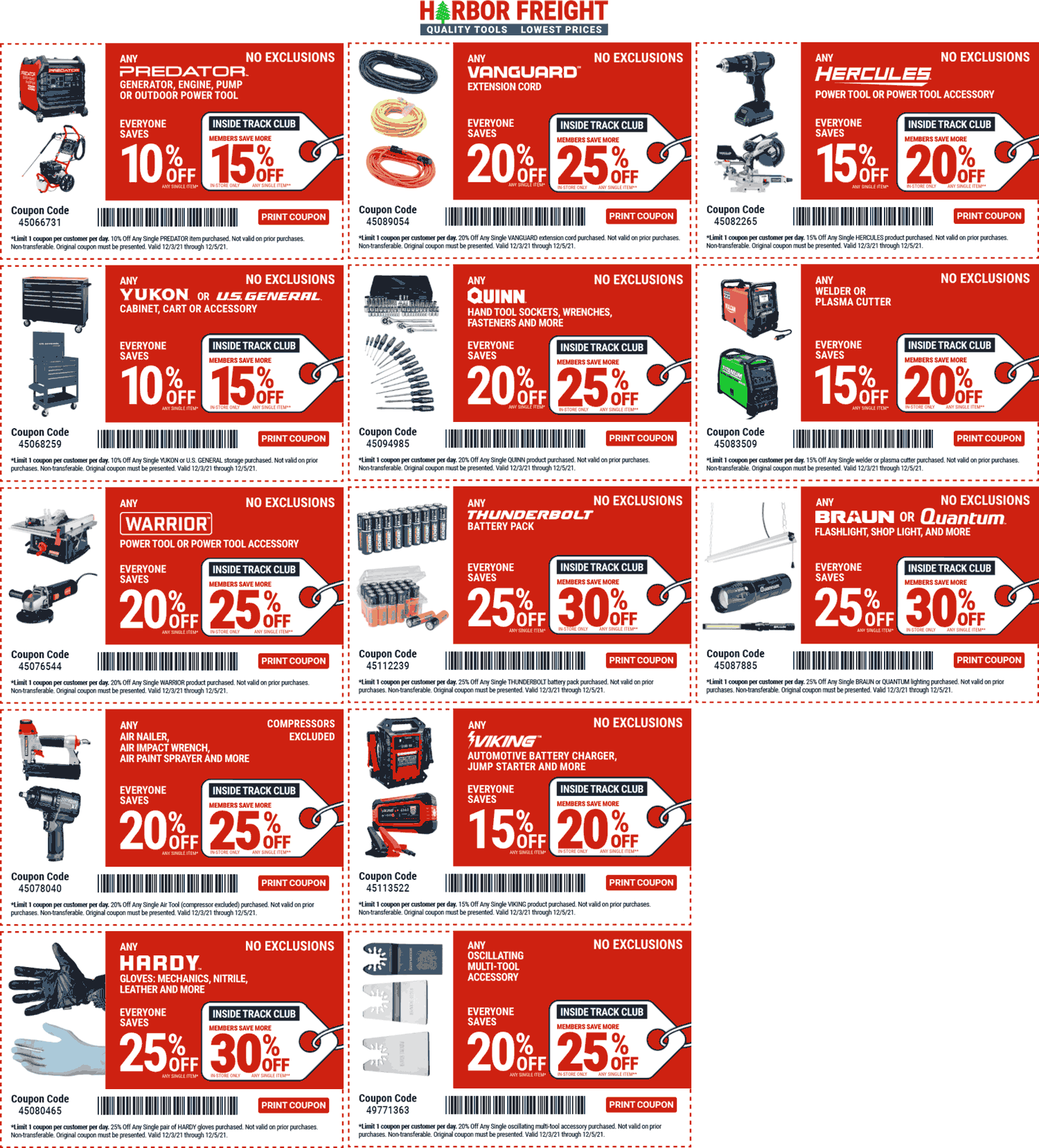 Harbor Freight stores Coupon  Various deals this weekend at Harbor Freight Tools #harborfreight 