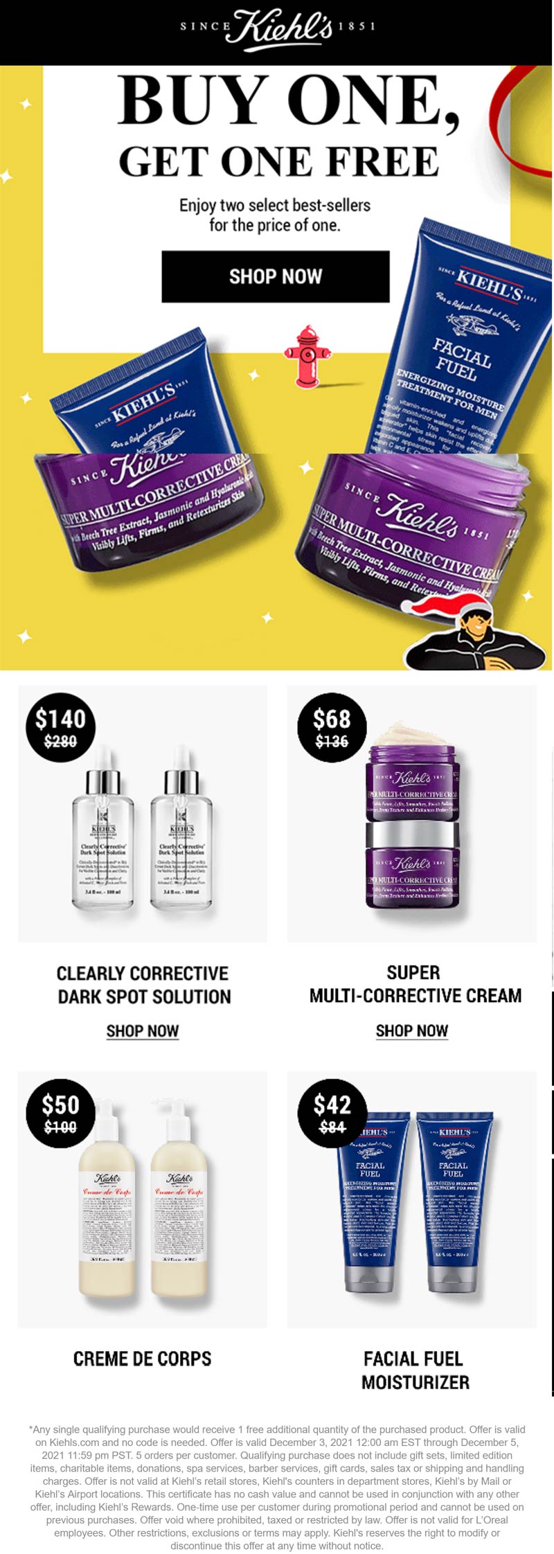 Kiehls coupons & promo code for [March 2024]