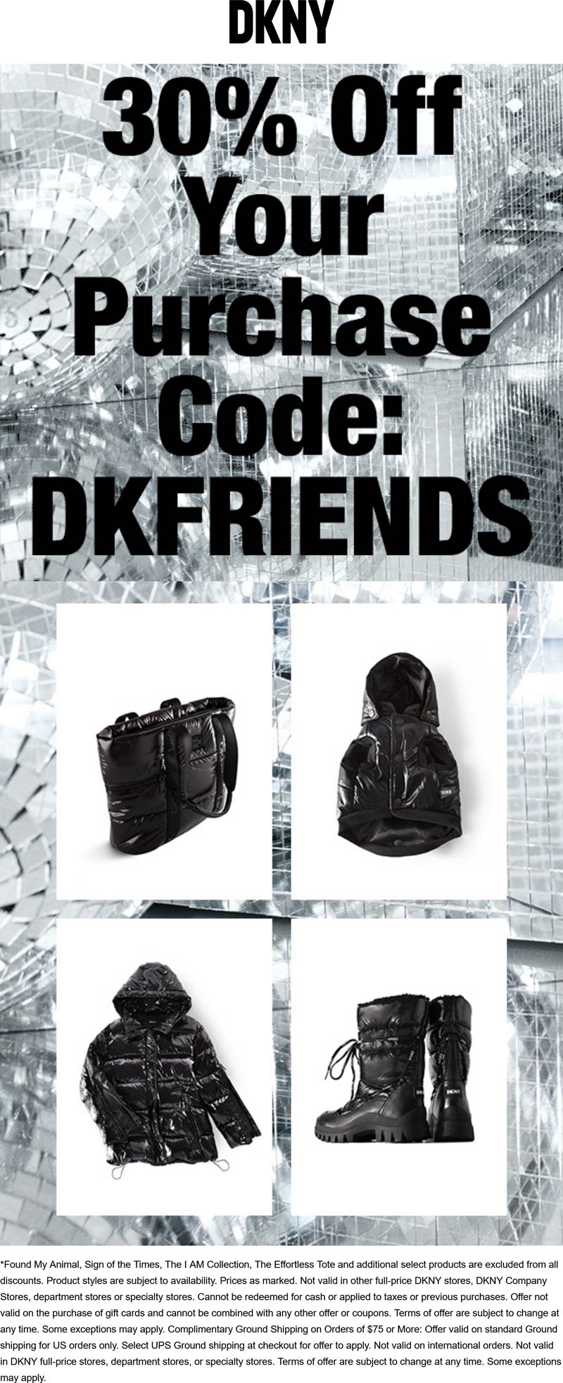 DKNY stores Coupon  30% off at DKNY via promo code DKFRIENDS #dkny 