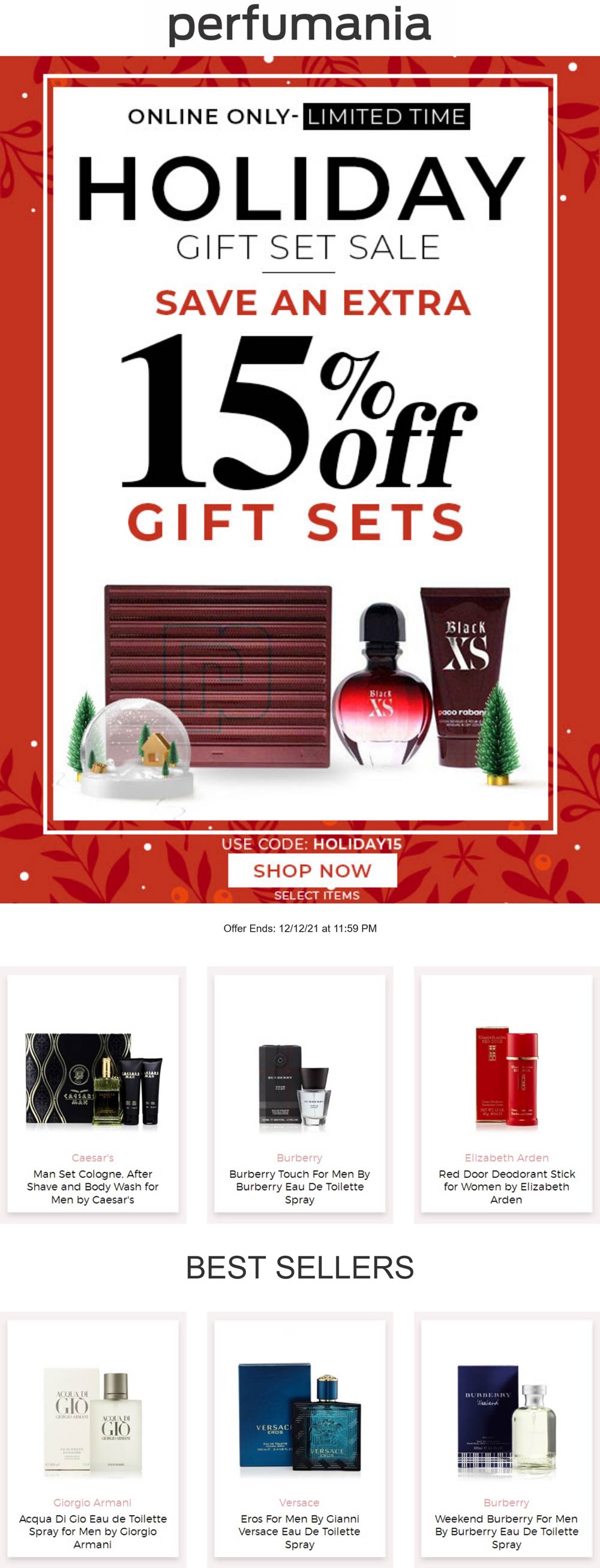 Perfumania stores Coupon  Extra 15% off fragrance gift sets today online at Perfumania via promo code HOLIDAY15 #perfumania 