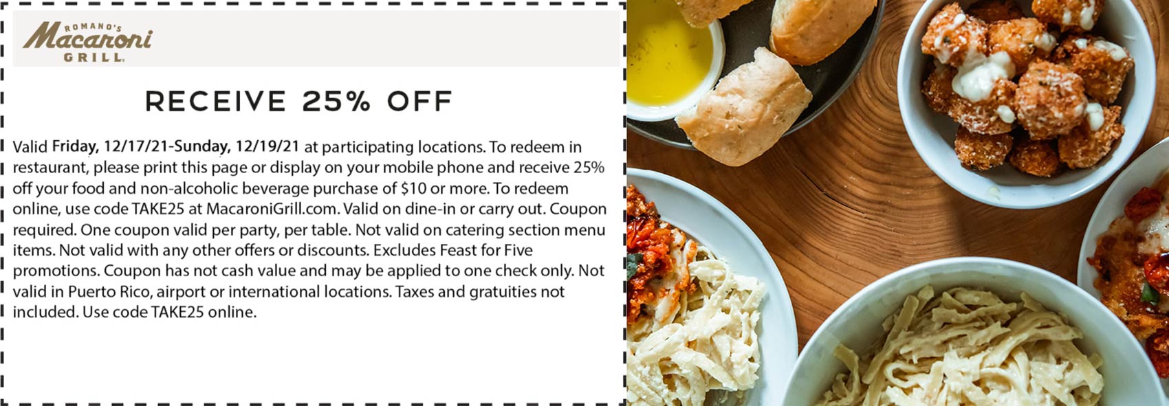 Macaroni Grill restaurants Coupon  25% off at Macaroni Grill restaurants #macaronigrill 