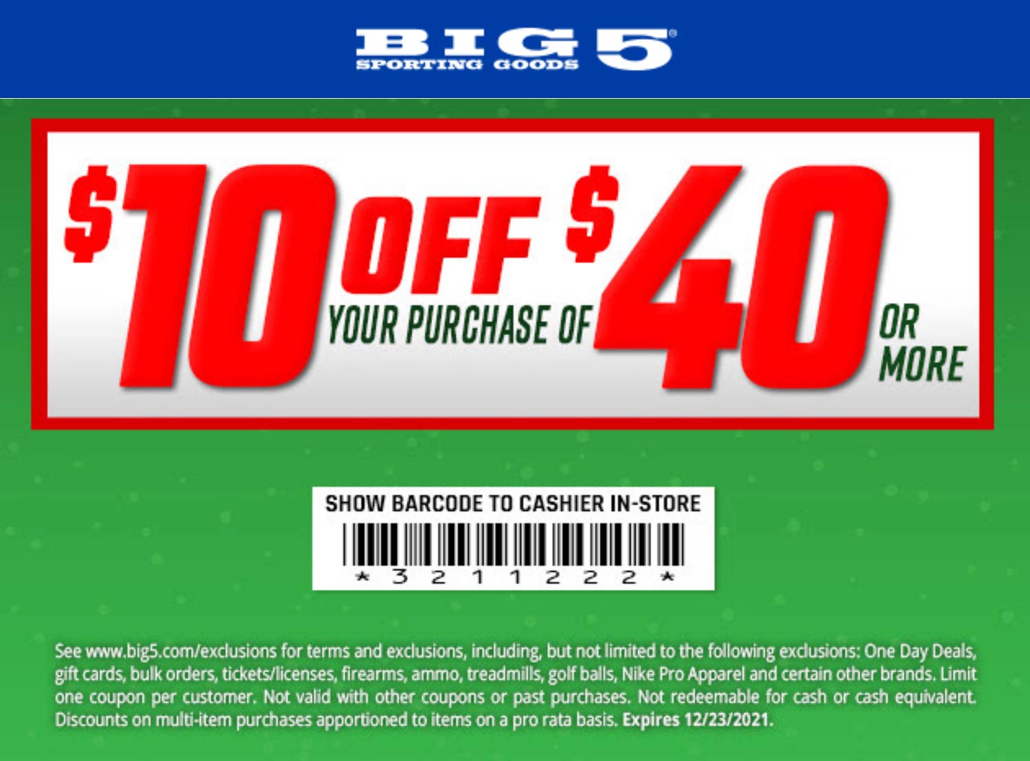 Big 5 coupons & promo code for [July 2024]
