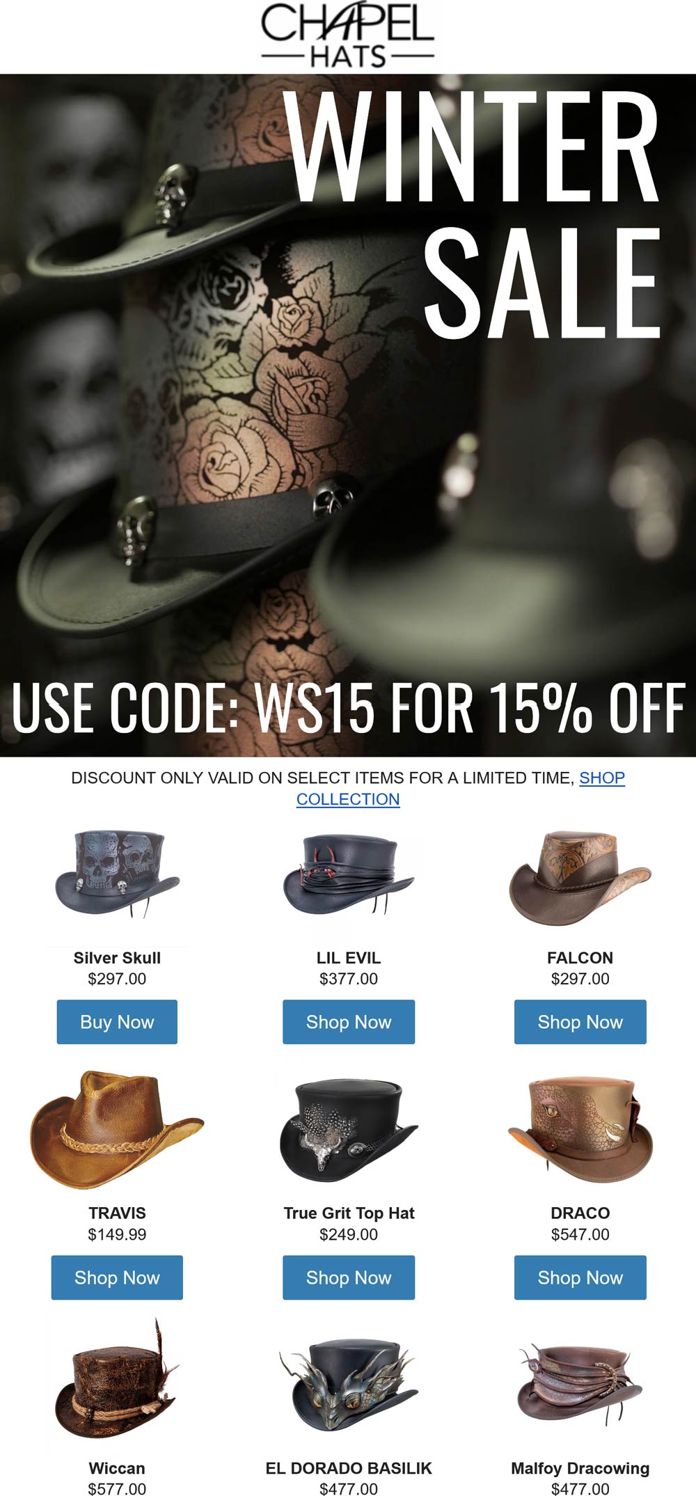 Chapel Hats coupons & promo code for [November 2022]