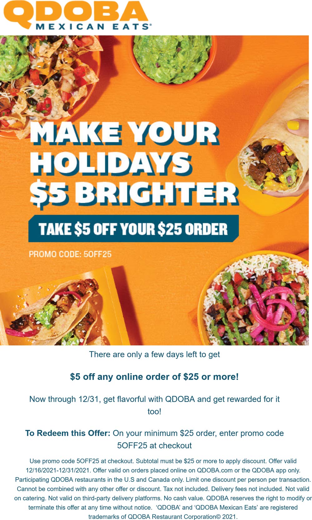 Qdoba coupons & promo code for [July 2024]