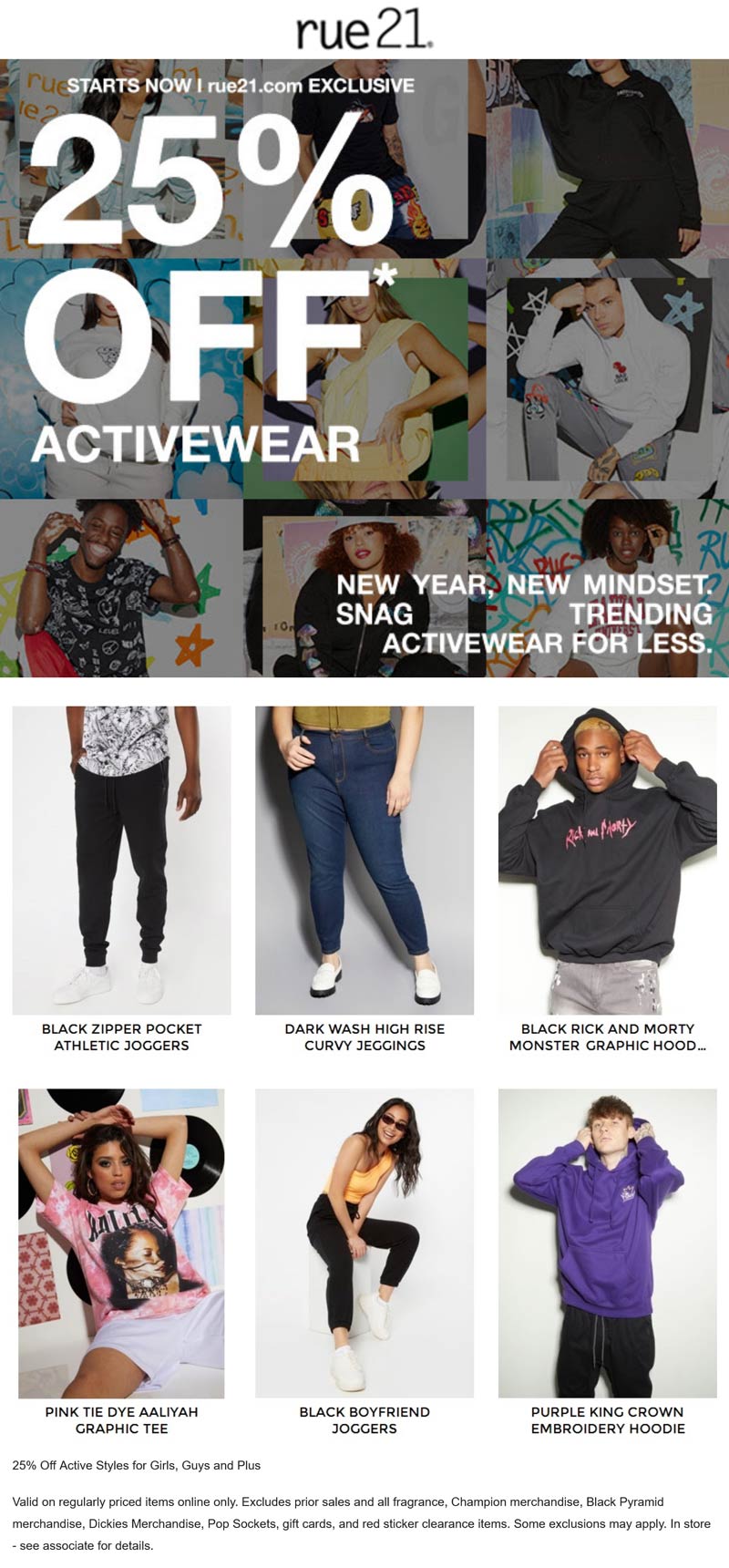 rue21 stores Coupon  25% off activewear at rue21, ditto online #rue21 