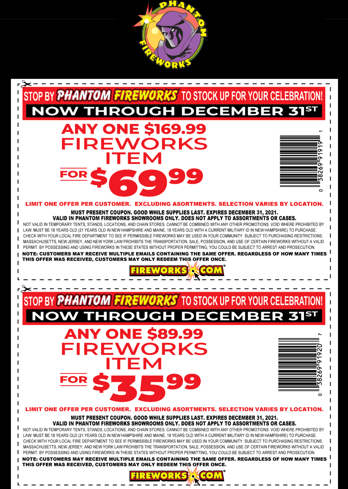 Phantom Fireworks coupons & promo code for [July 2024]