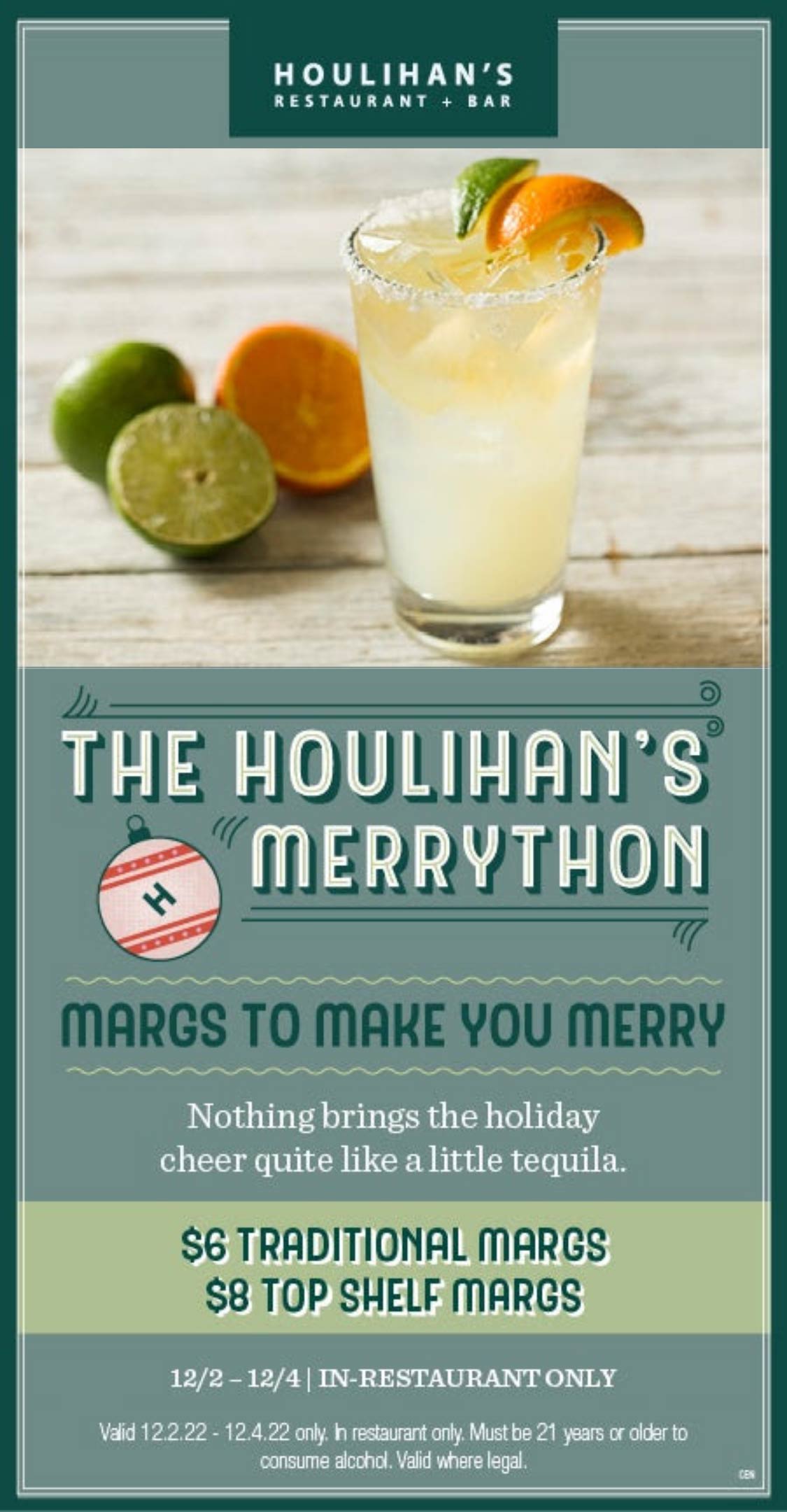 Houlihans restaurants Coupon  $6 margaritas & $8 top shelf at Houlihans restaurants #houlihans 
