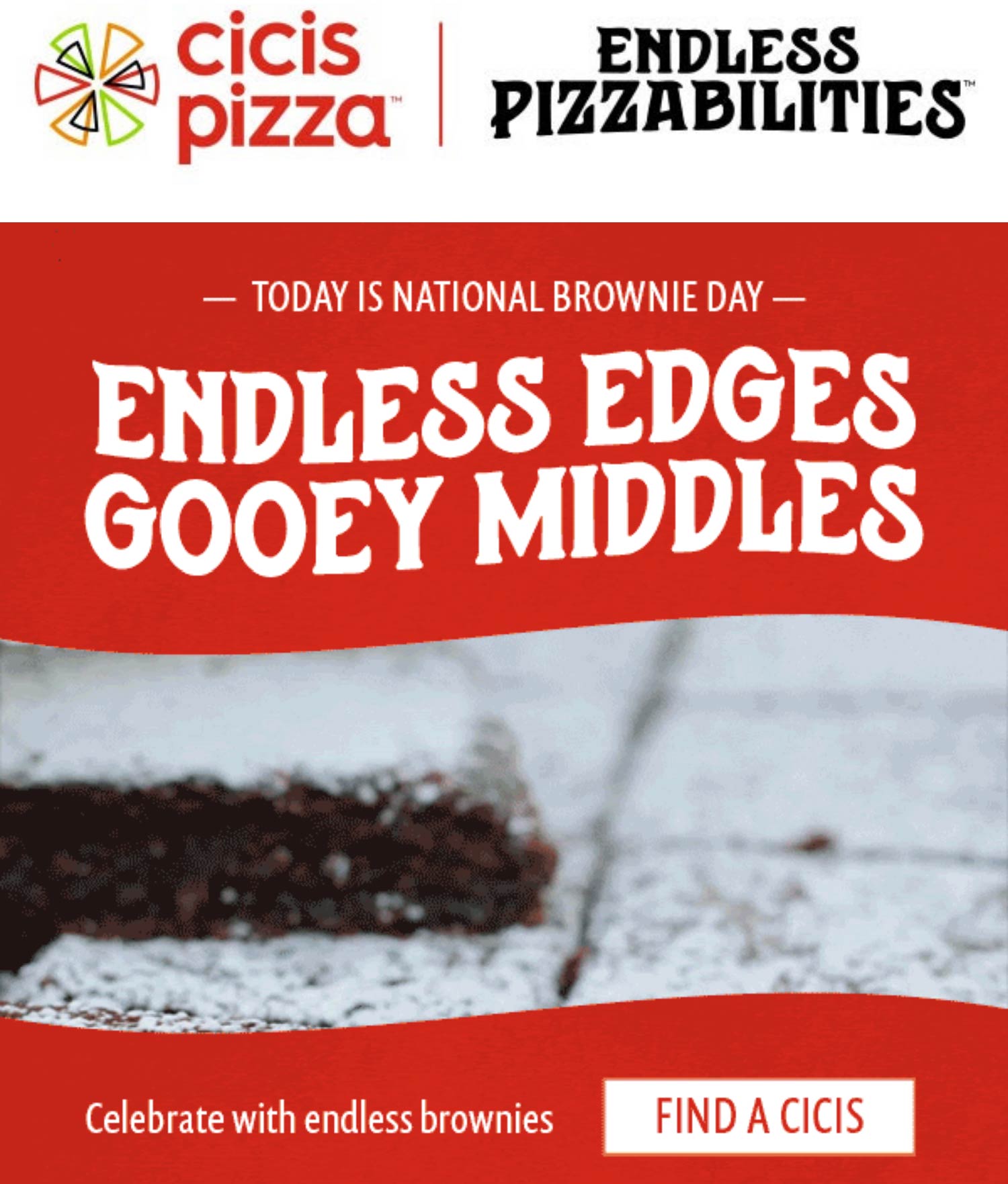 Cicis Pizza restaurants Coupon  Endless brownies today at Cicis Pizza #cicispizza 