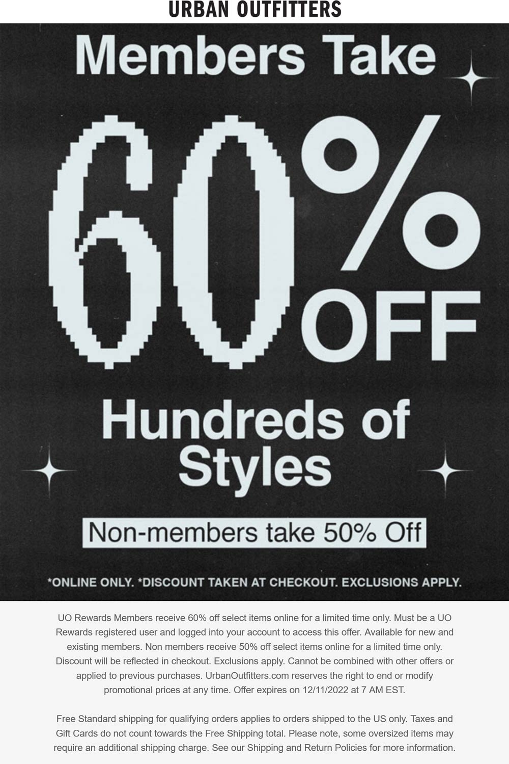 Urban Outfitters stores Coupon  50-60% off online today at Urban Outfitters #urbanoutfitters 