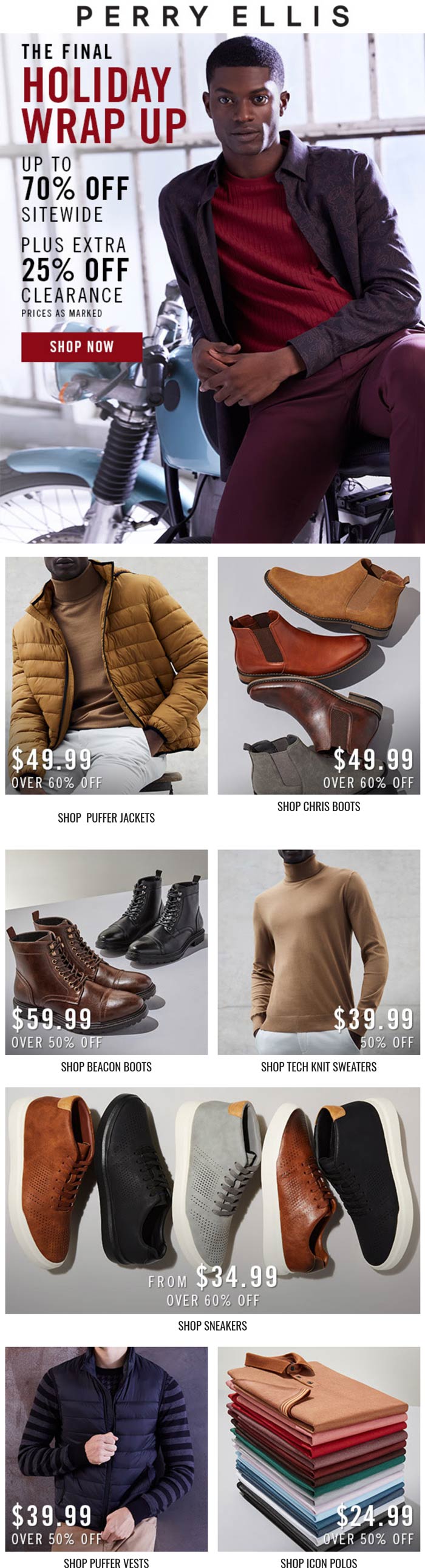 Perry Ellis coupons & promo code for [February 2023]