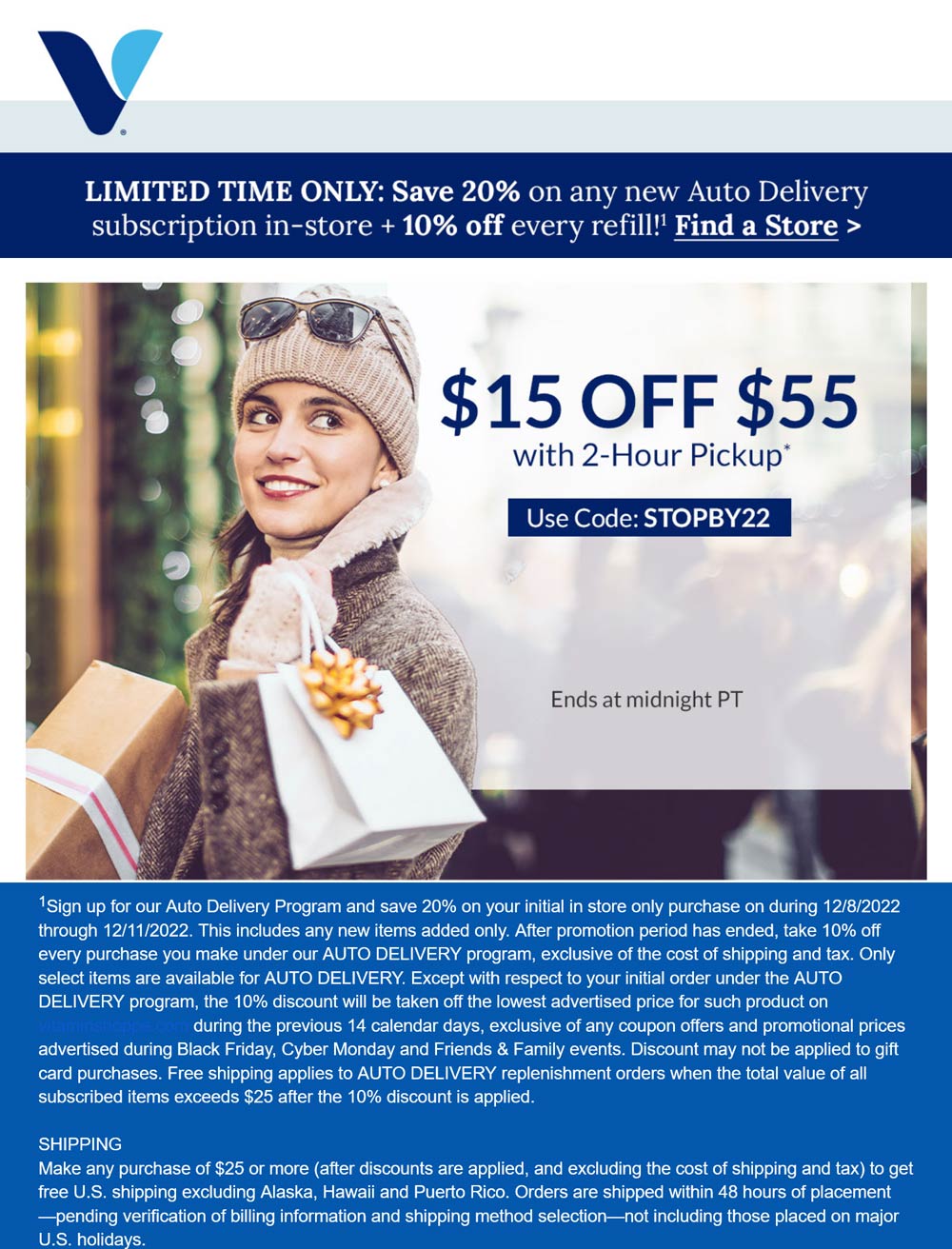The Vitamin Shoppe stores Coupon  $15 off $55 today at The Vitamin Shoppe via promo code STOPBY22 #thevitaminshoppe 