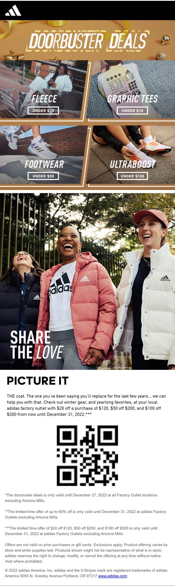 Adidas Factory Outlet stores Coupon  $20-$100 off $120+ at Adidas Factory Outlet #adidasfactoryoutlet 