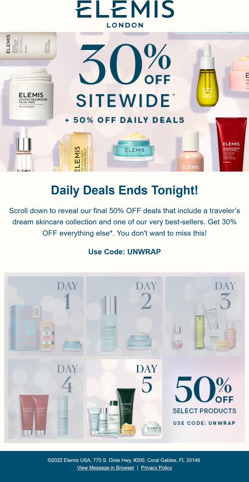 Elemis coupons & promo code for [February 2024]