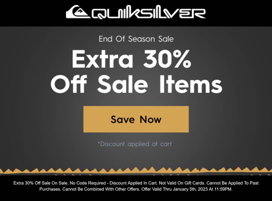 Quiksilver coupons & promo code for [January 2023]