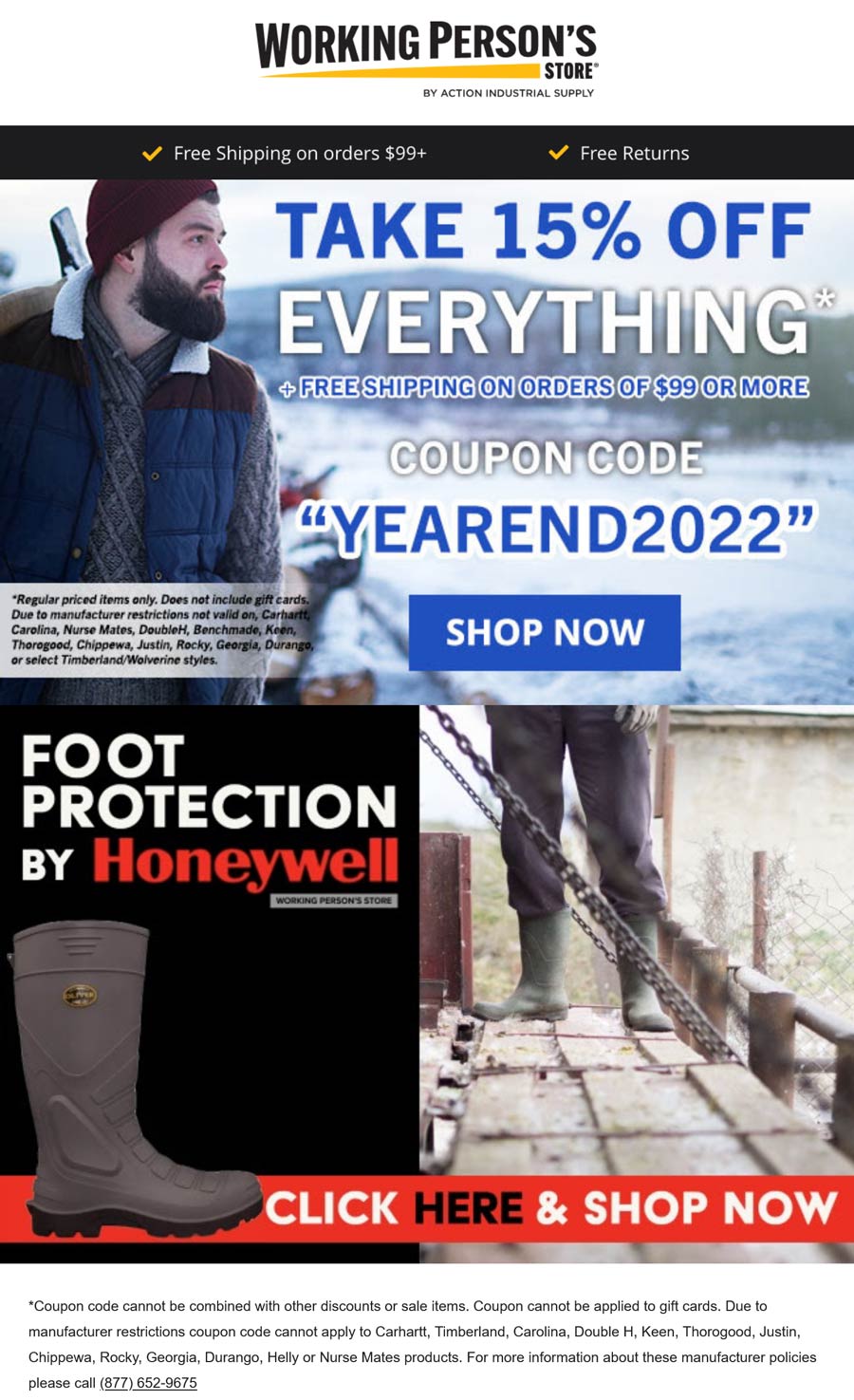 Working Persons Store stores Coupon  15% off everything at Working Persons Store via promo code YEAREND2022 #workingpersonsstore 
