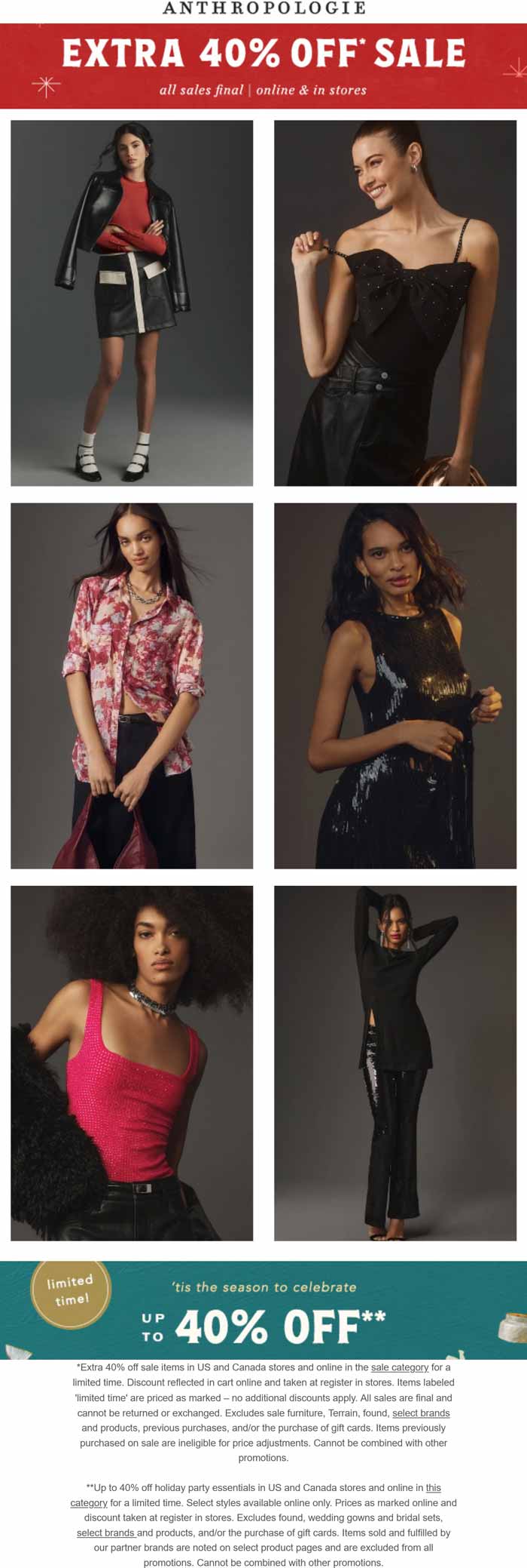 Extra 40% off sale items at Anthropologie, ditto online #anthropologie