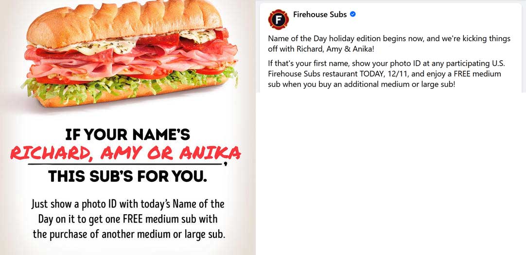 Richard Amy & Anika enjoy a free sub sandwich today at Firehouse Subs #firehousesubs