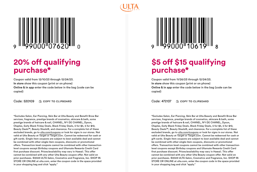 20% off & more at Ulta Beauty, or online via promo code 520109 #ulta