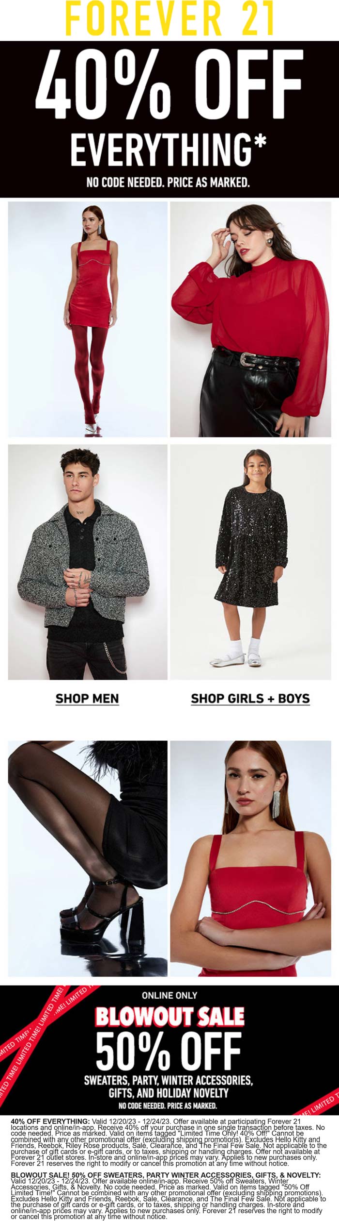 40-50% off everything at Forever 21 #forever21