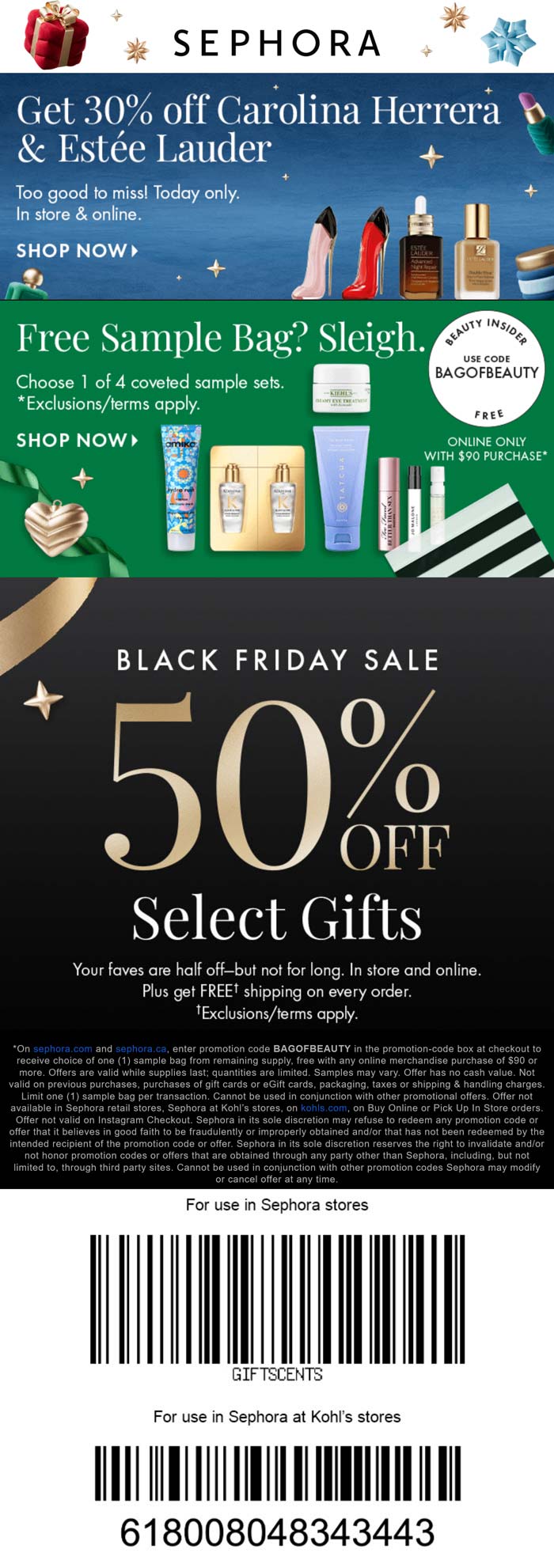 Sephora stores Coupon  30% off Estee Lauder & more today at Sephora, ditto online #sephora 