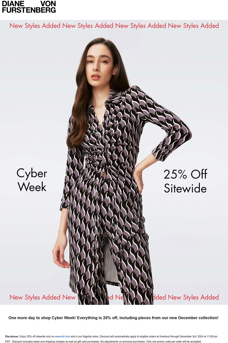 Diane von Furstenberg stores Coupon  25% off everything online today at Diane von Furstenberg #dianevonfurstenberg 