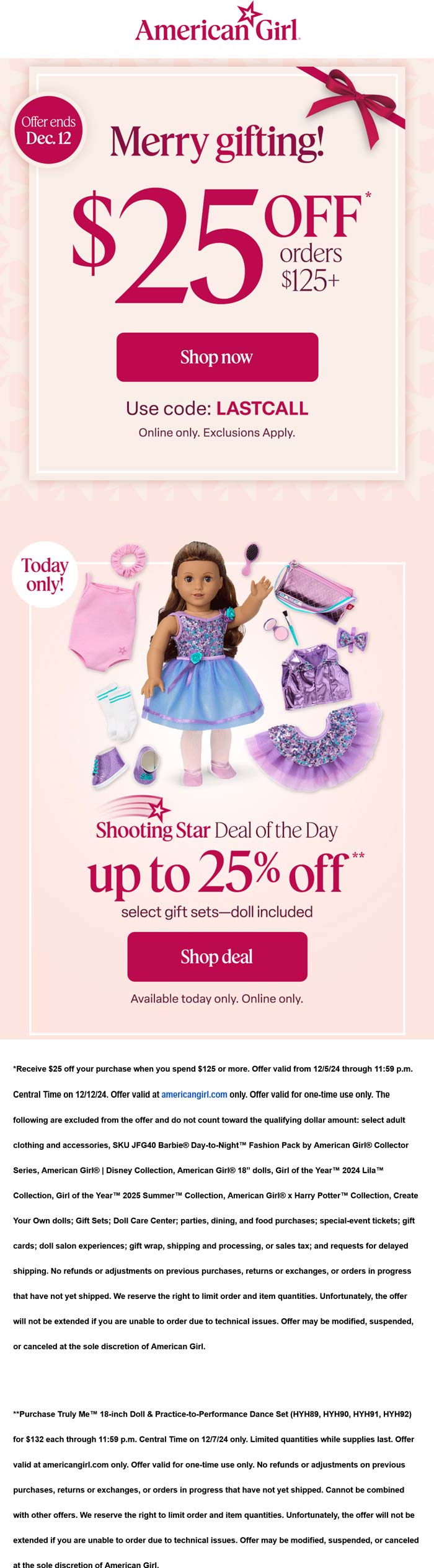 American girl catalog coupon online