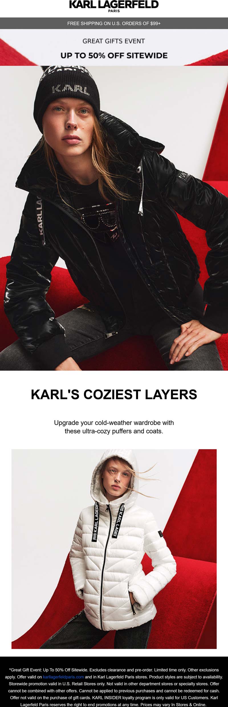 Karl Lagerfeld stores Coupon  50% off at Karl Lagerfeld #karllagerfeld 