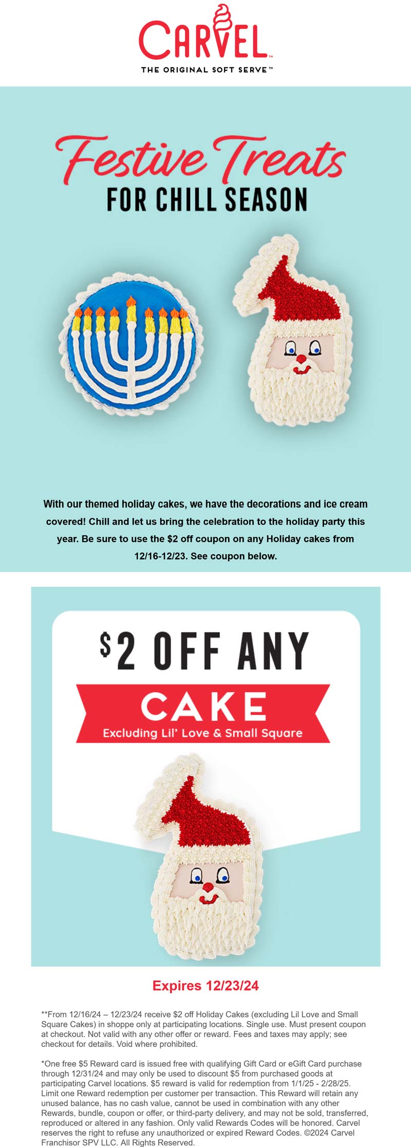 Carvel restaurants Coupon  $2 off ice cream cakes at Carvel #carvel 