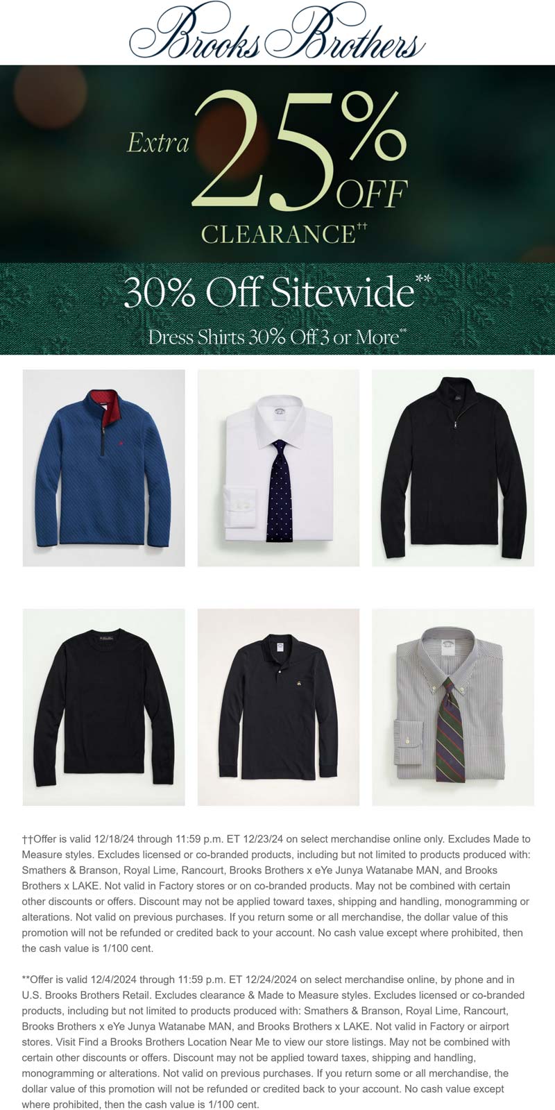 Brooks Brothers stores Coupon  Extra 25% off clearance & 30% off everything else online at Brooks Brothers #brooksbrothers 